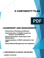 Learning Continuity Plan A