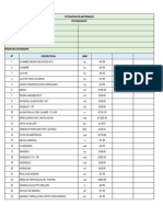 Cotizacion de Materiales y Equipos