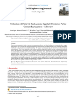 Civil Engineering Journal: Utilization of Palm Oil Fuel Ash and Eggshell Powder As Partial Cement Replacement - A Review