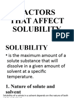 Factors That Affect Solubility