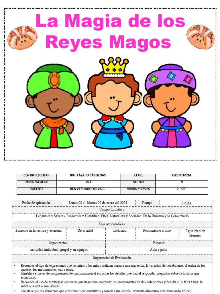 Proyecto Educativo: Reyes Magos 2024 | PDF | Inclusión (Educación ...