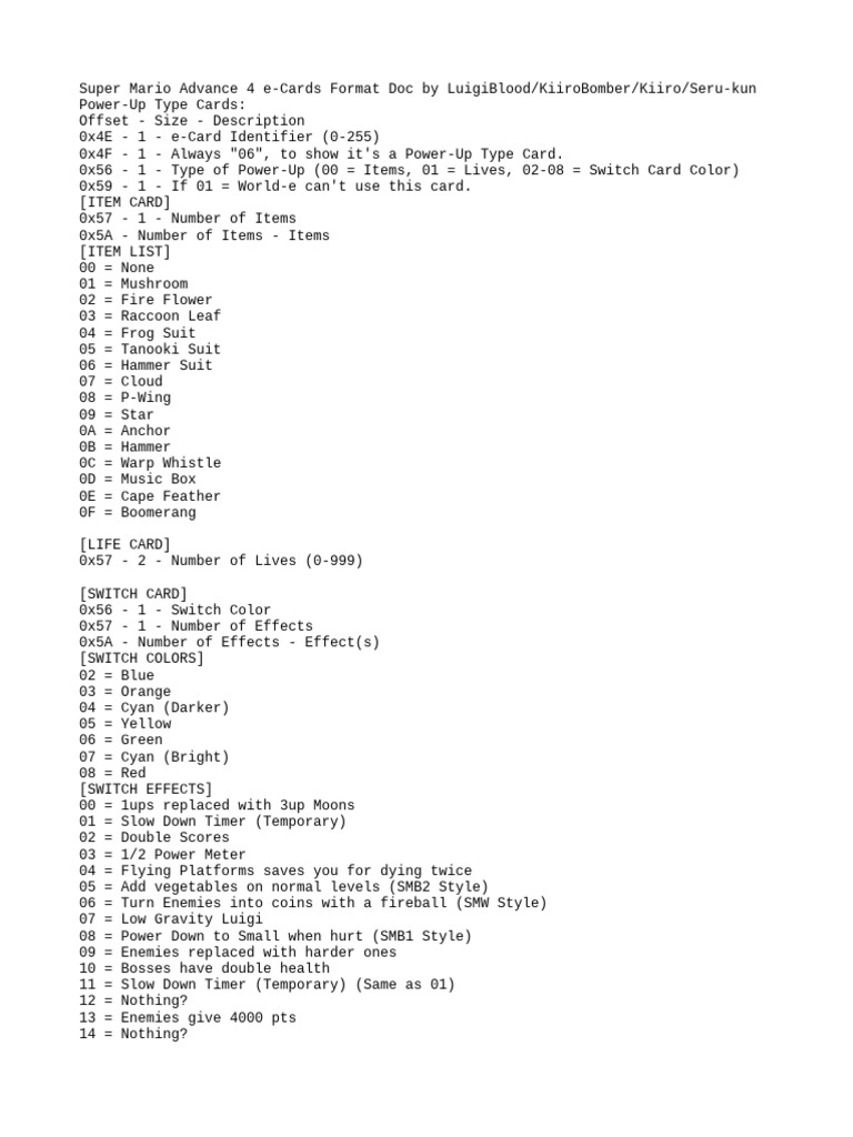 Super Mario Advance 4 Cheat Codes Guide | PDF