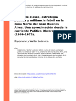 Koppmann y Walter Ludovico (2014) - Lucha de Clases, Estrategia Política y Militancia Fabril en La Zona Norte Del Gran Buenos Aires. Una (... )