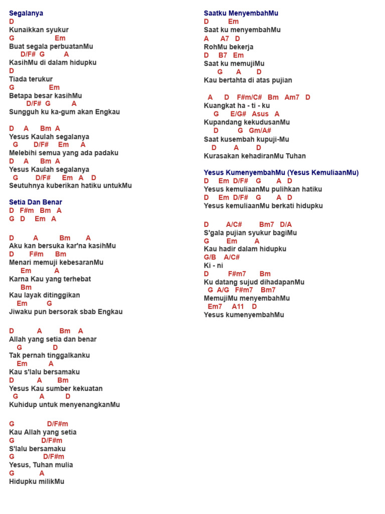Chord dan Lirik Puji-Pujian Yesus | PDF | Seni & Disiplin Bahasa