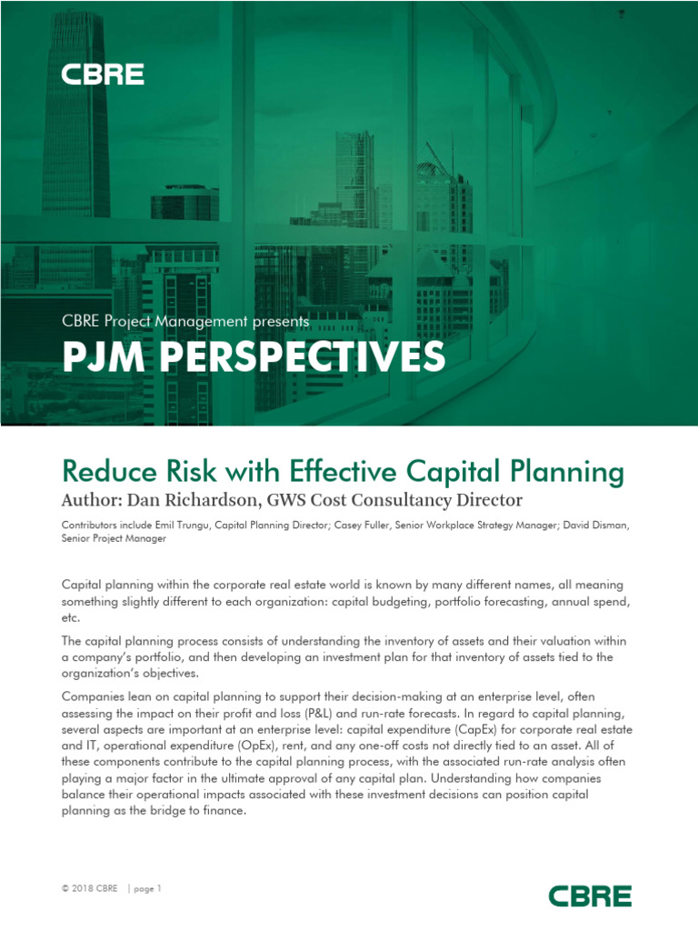 Effective Capital Planning Strategies | PDF | Project Management ...