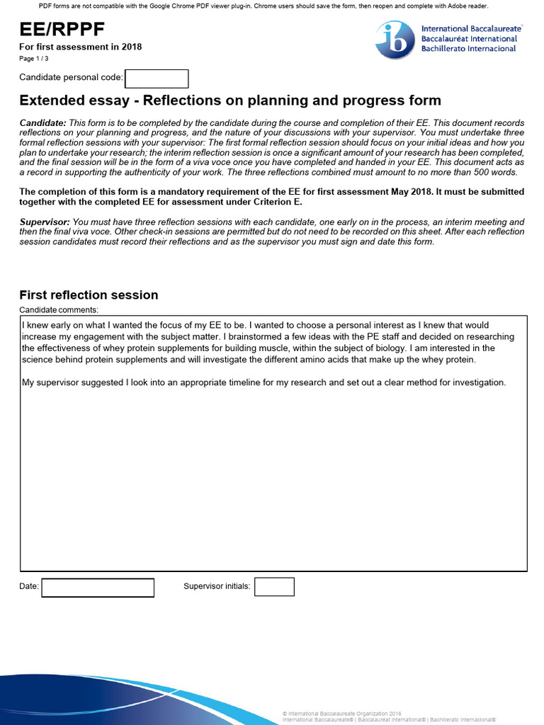 RPP Exemplar 7 IB Biology | PDF | Thesis
