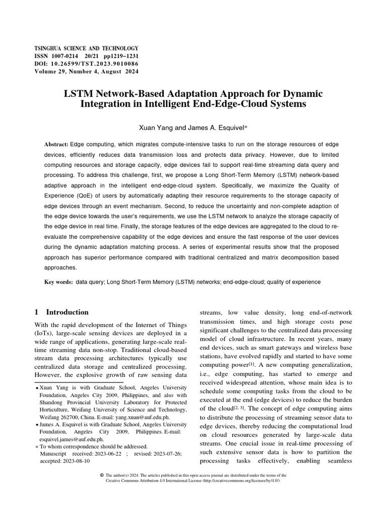Lstm network based adaptation approach for dynamic integration in