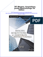 How To Download Ebook PDF Mergers Acquisitions and Corporate Restructurings 7Th Edition Ebook PDF Docx Kindle Full Chapter