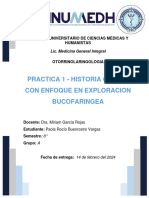 Historia Clinica Con Enfoque en Exploracion Bucofaringea