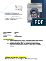 Materi Hari Pertama Biologi - Bioteknologi