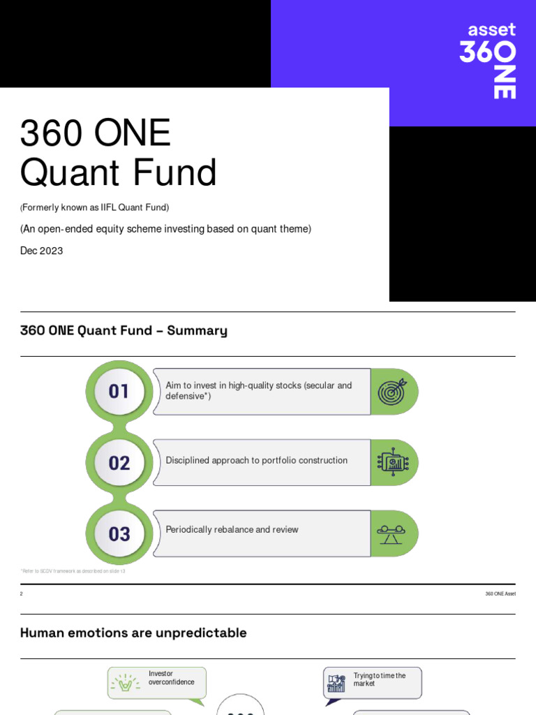 Updated Presentation On 360 - One - Quant - Fund | PDF | Investing |  Portfolio (Finance)