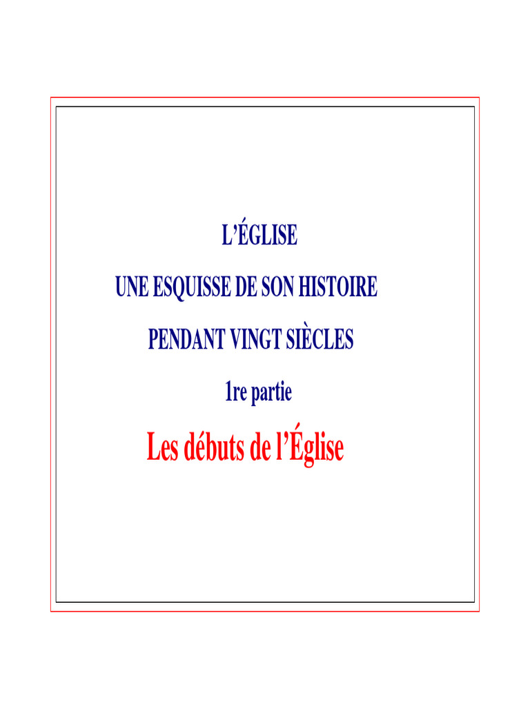 L'Église : Histoire et Signification | PDF | Jésus | Église chrétienne