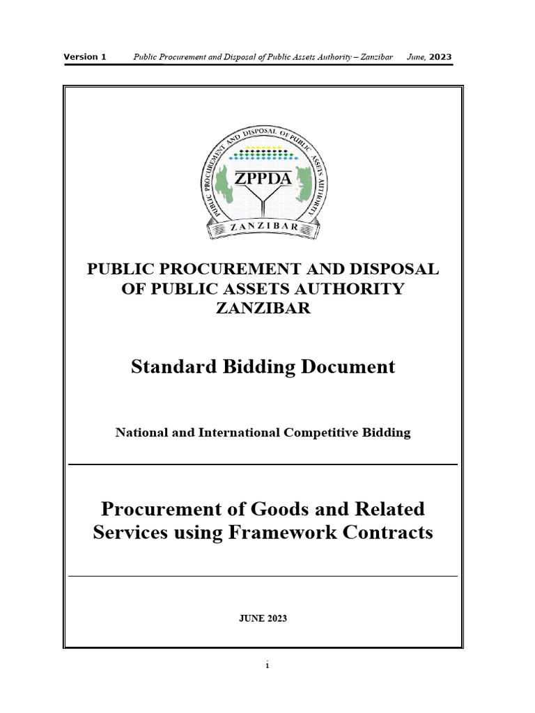 Zanzibar Procurement Bidding Guidelines | PDF | Procurement ...