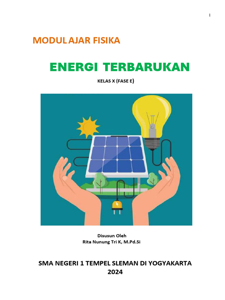Modul Ajar Fisika - Energi Terbarukan - Bentuk Energi & Membuat Alat ...