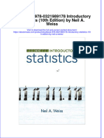 How To Download Etextbook 978 0321989178 Introductory Statistics 10Th Edition by Neil A Weiss Ebook PDF Docx Kindle Full Chapter