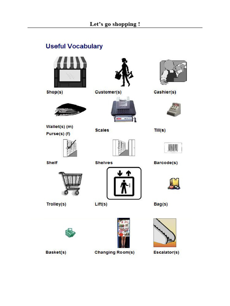 Let's Go Shopping PDF