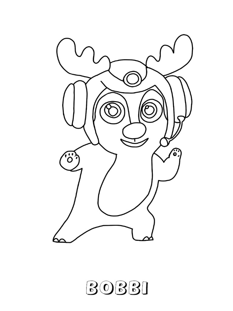 DeerSquadColoring PageBobbi PDF