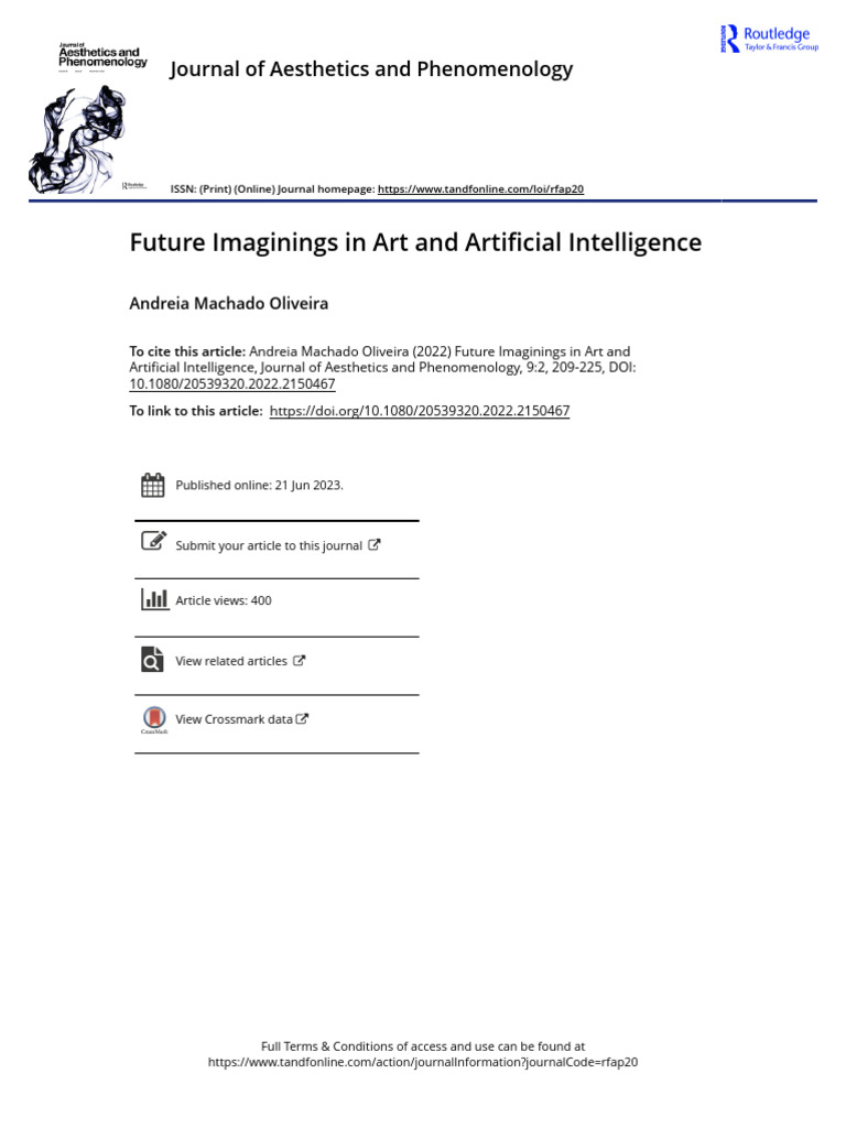 Future Imaginings: Art and AI | PDF | Intelligence (AI) & Semantics ...