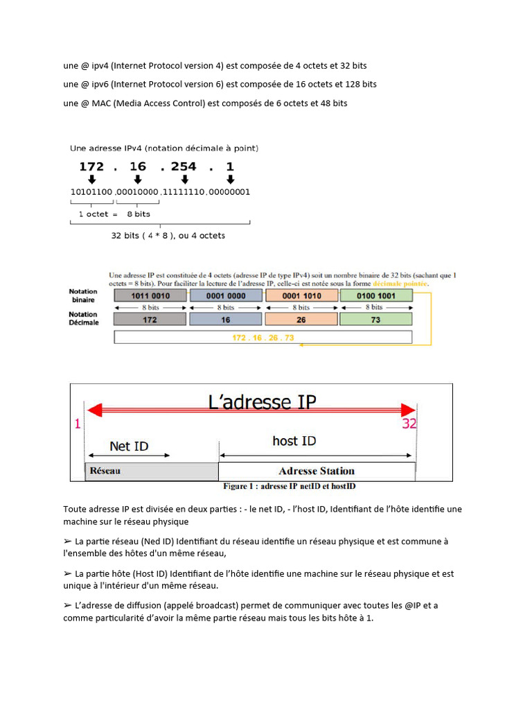 Gestion des adresses IP et réseaux | PDF | Adresse IP | I Pv6
