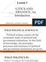 Lesson. 1 Intro. To Phil. Politics and Governance
