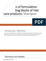 Formulation of Shampoo 1
