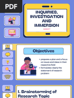 Inquiries Investigation and Immersion Lesson 1 Complete