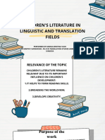 Children's Literature in The Linguistic and Translation Fields
