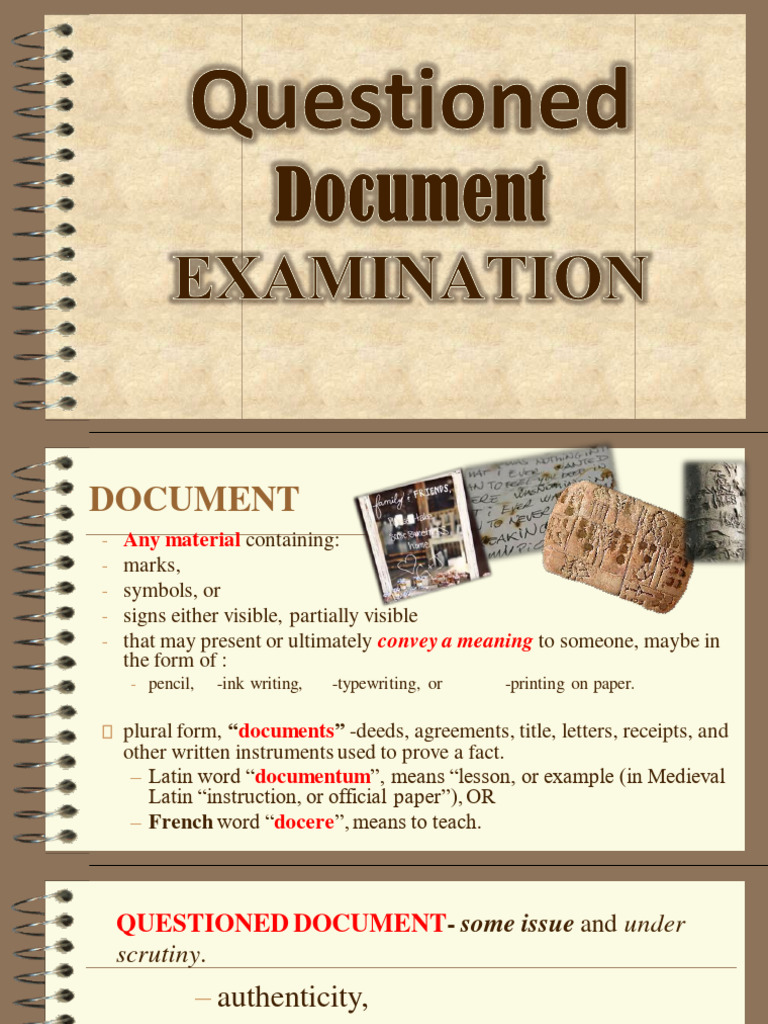 Questioned Document Examination Guide | PDF | Forgery | Falsifiability