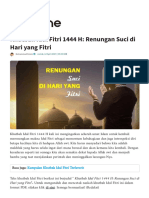 Khutbah Idul Fitri 1444 H - Renungan Suci Di Hari Yang Fitri