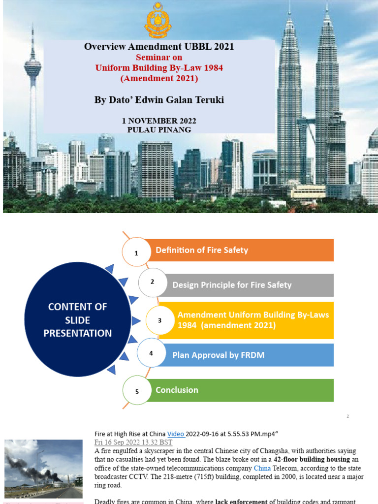 UBBL 2021 Fire Safety Amendments Overview | PDF | Safety | Fire Safety