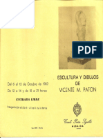 Exposición Esculturas y Pinturas de v. Patón en Albaida. Oct. 1982