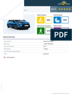 Euroncap 2017 Toyota Yaris Datasheet