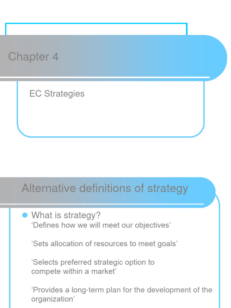 Chapter 4. EC Strategy | PDF