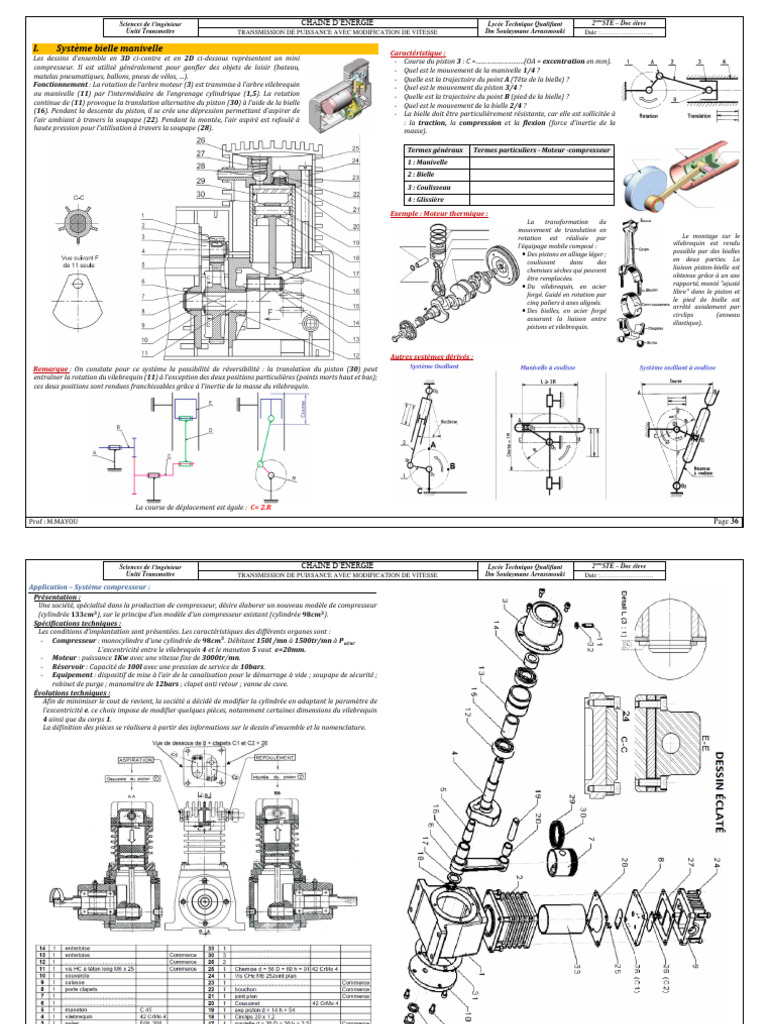 Système PignonCrémaillère en Ingénierie PDF Piston Mouvement de — free download