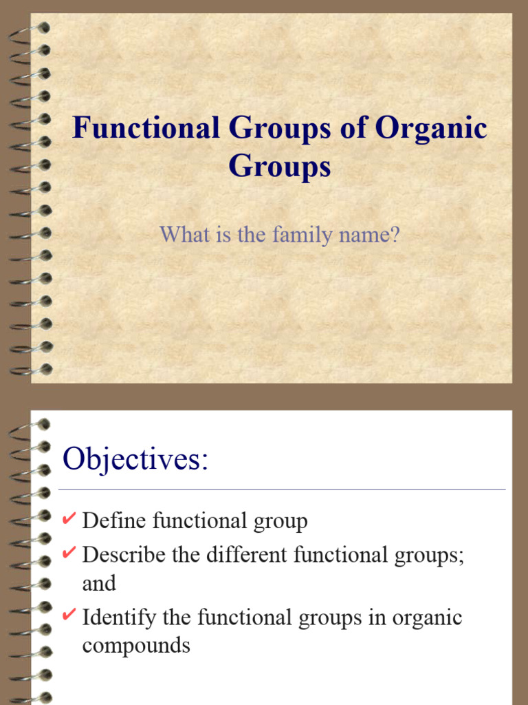 Overview of Organic Functional Groups | PDF | Amine | Ester