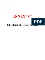 Annex C Checklist of Requirements Goods