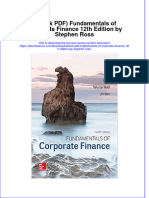 Full Download Ebook PDF Fundamentals of Corporate Finance 12Th Edition by Stephen Ross Ebook PDF Docx Kindle Full Chapter