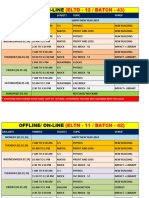 Student Time Table (3RD January To 7TH January 2024)