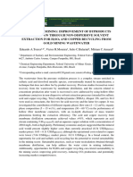 Sustainable Mining: Improvement of Byproducts Exploitation Through Non-Dispersive Solvent Extraction For H2so4 and Copper Recycling From Gold Mining Wastewater