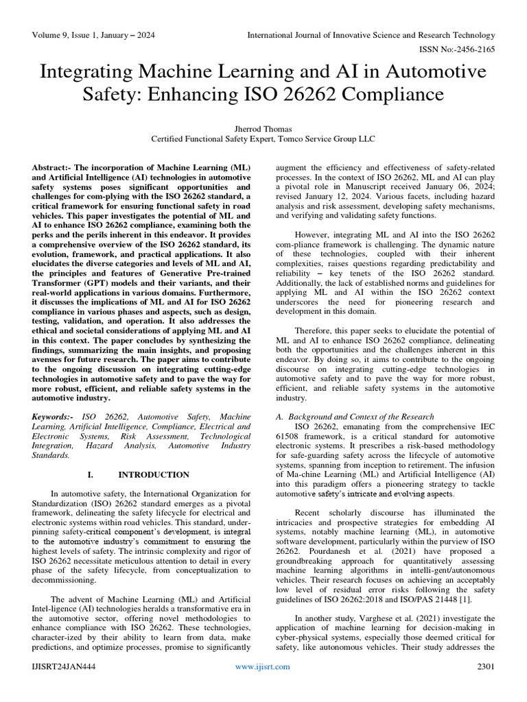 AI & ML Enhance ISO 26262 Compliance | PDF | Artificial Intelligence ...