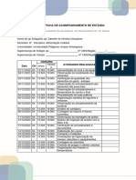 Ficha de Acompanhamento de Estágio Perseverança