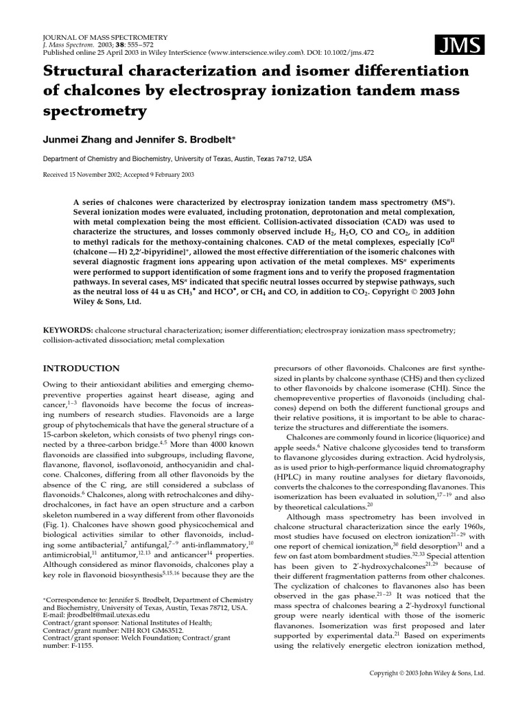Structural Characterization And Isomer Differentiation Pdf Tandem
