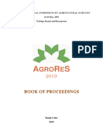 VIII INTERNATIONAL SYMPOSIUM ON AGRICULTURAL SCIENCES - Book of Proceedings-AgroReS-2019