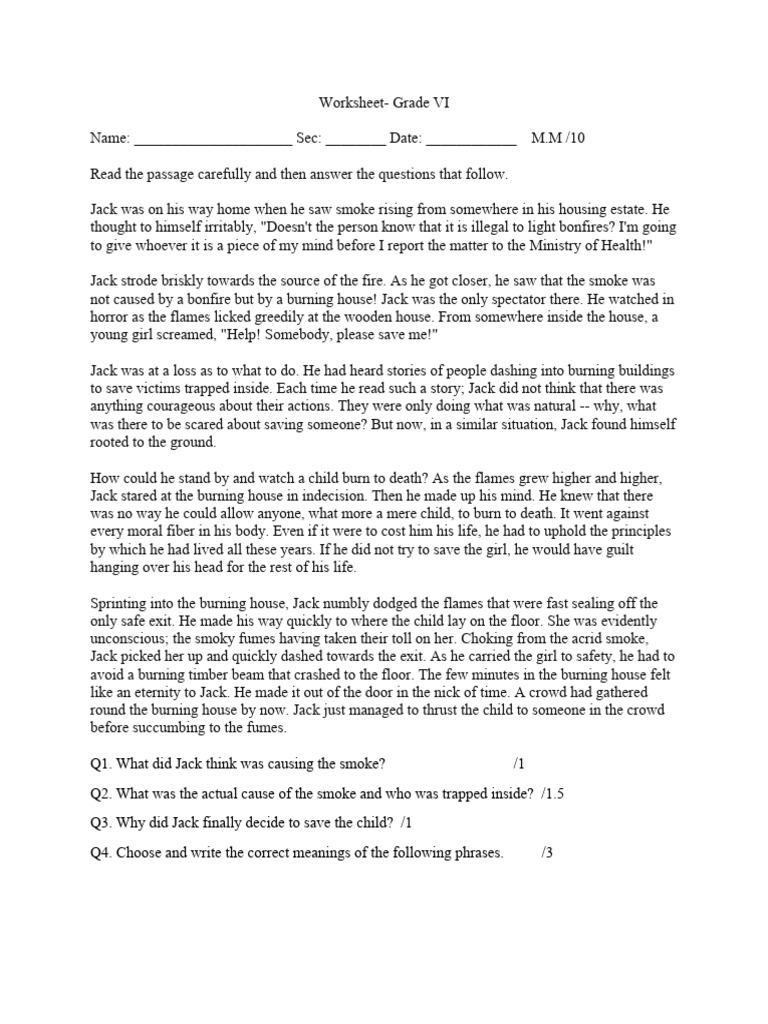 Worksheet1 Grade6 Pdf