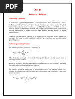 Recurrence Relation