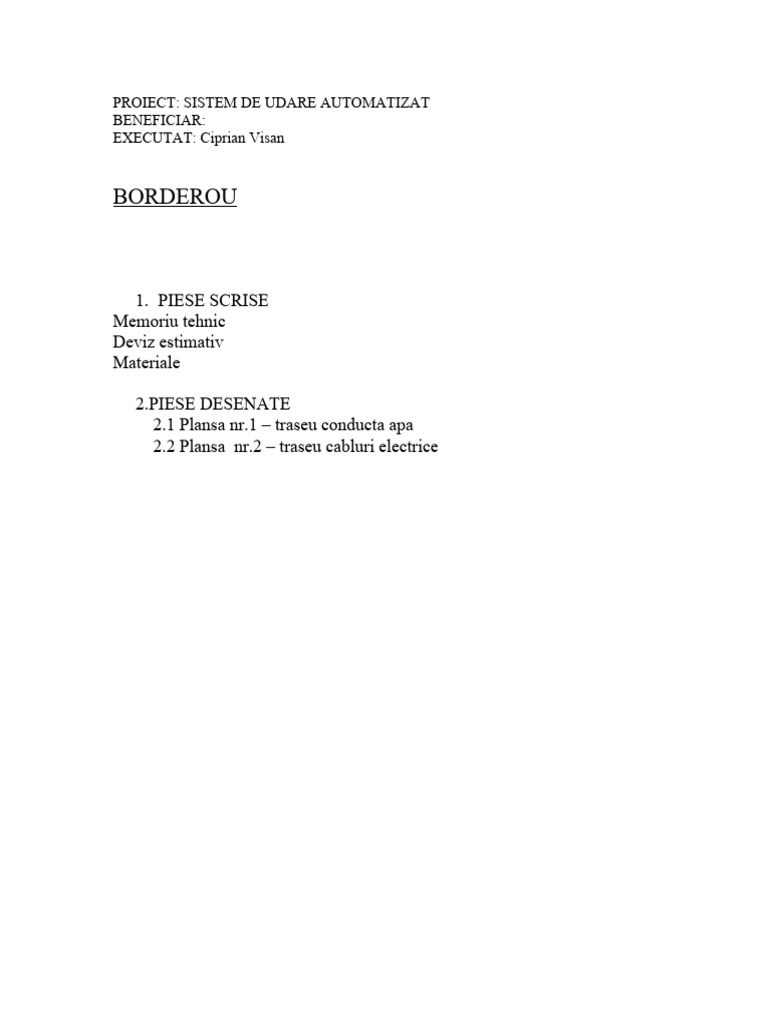 Borderou Sistem | PDF