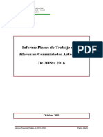 Informe PT en Las Diferentes CCAA Con RERA de 2009 A 2018