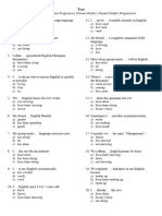 Present Tenses. Grammar Test