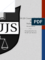 NUJS Citation Standard & Stylesheet - Second Edition