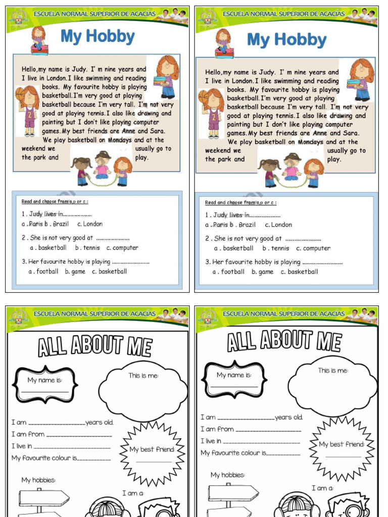 Hobby Worksheet | PDF